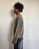 DISTRESSED PATCHWORK THERMAL - MILITARY GREEN