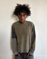 DISTRESSED PATCHWORK THERMAL - MILITARY GREEN