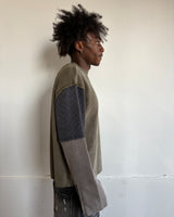 DISTRESSED PATCHWORK THERMAL - MILITARY GREEN