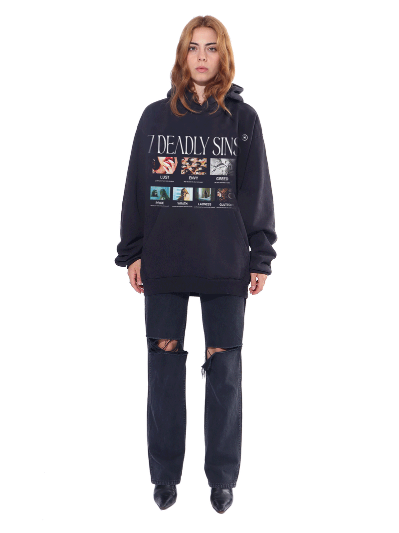 7 DEADLY SINS - Heavyweight Washed Hoodie