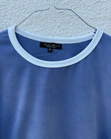 ASSAN RINGER TEE - Washed Blue
