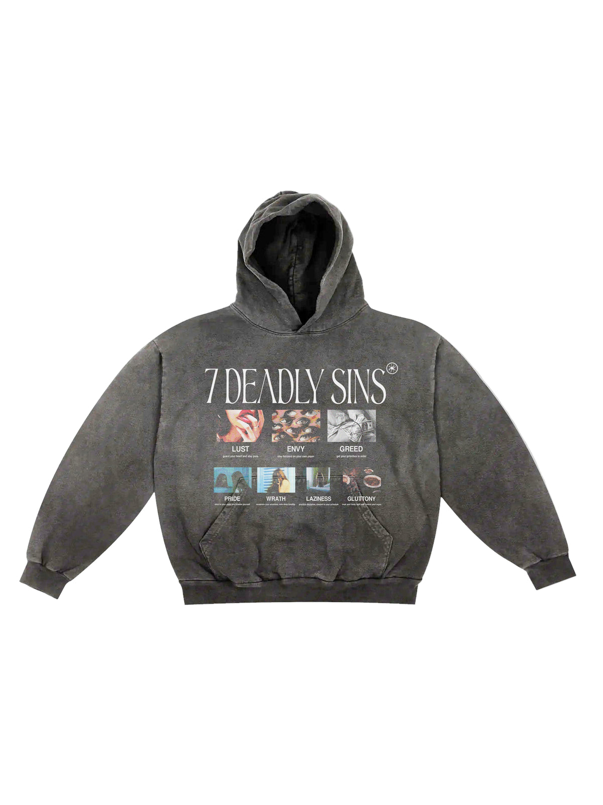 7 DEADLY SINS - Heavyweight Washed Hoodie