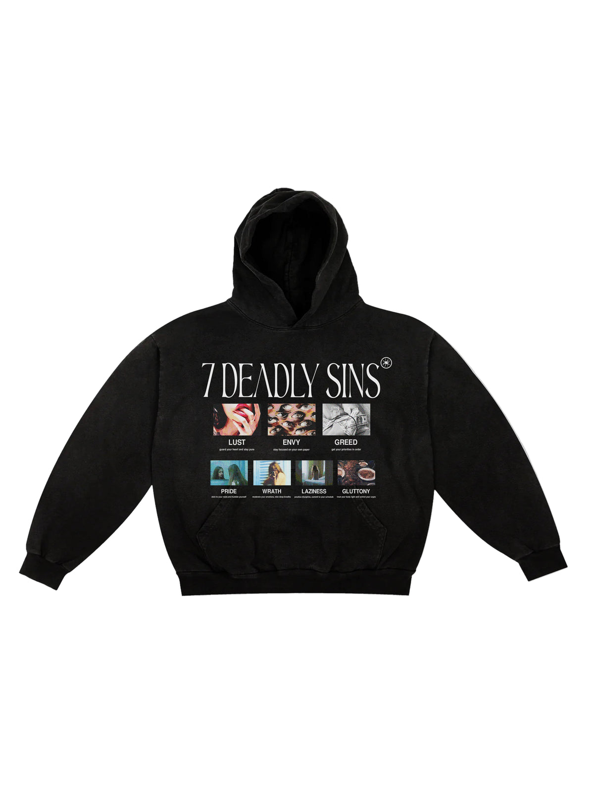 7 DEADLY SINS - Heavyweight Washed Hoodie