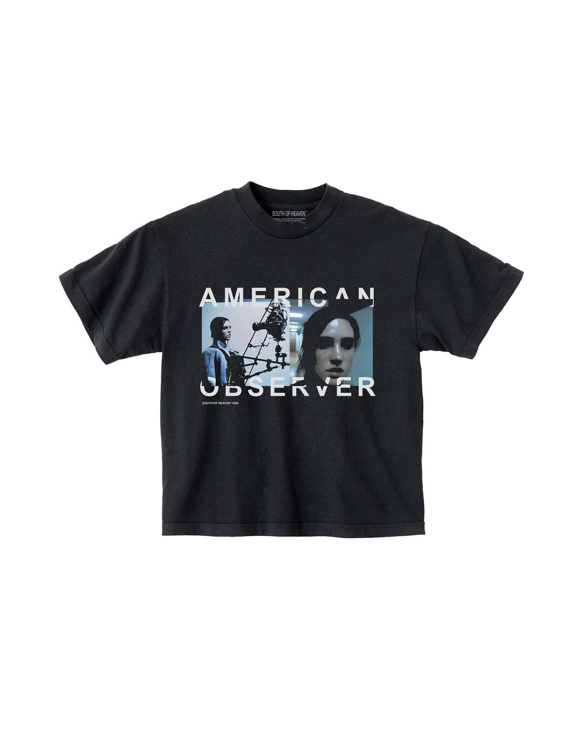 AMERICAN OBSERVER - Heavy Box Tee Black