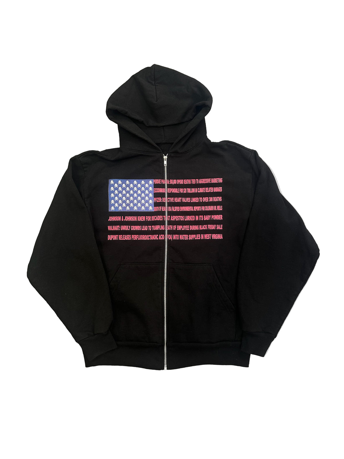 MADE IN AMERIKA - Heavyweight Zip-Up Hoodie Black