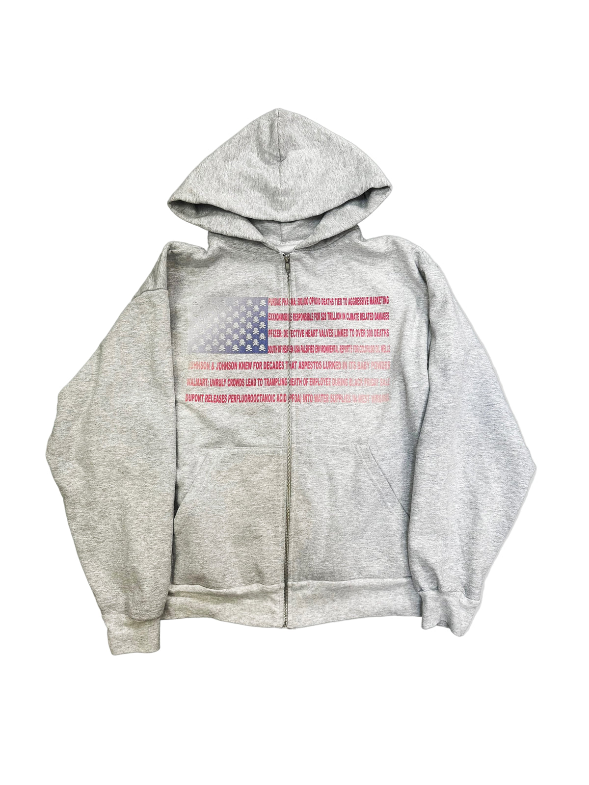 MADE IN AMERIKA - Heavyweight Zip-Up Hoodie Grey