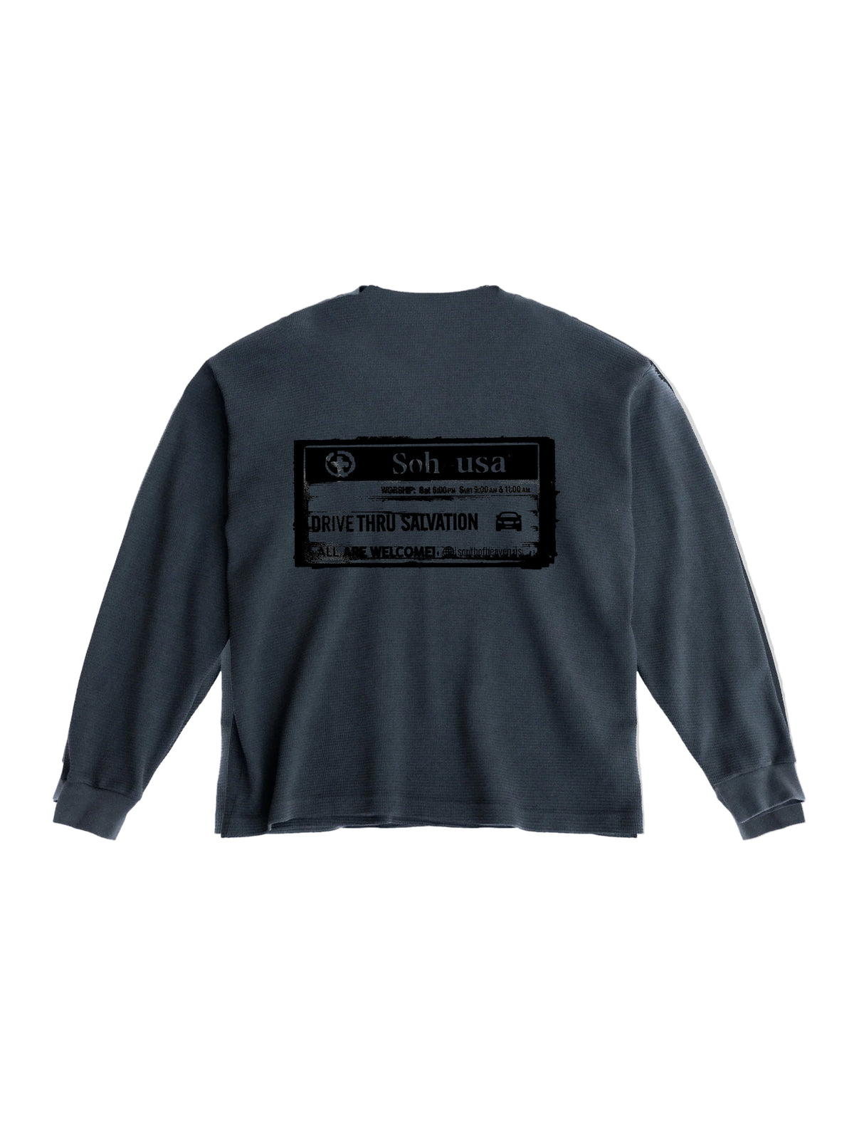 DRIVE THRU SALVATION - Waffle Longsleeve T-Shirt