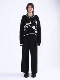ELVIRA - Black Heavyweight Knit Sweater