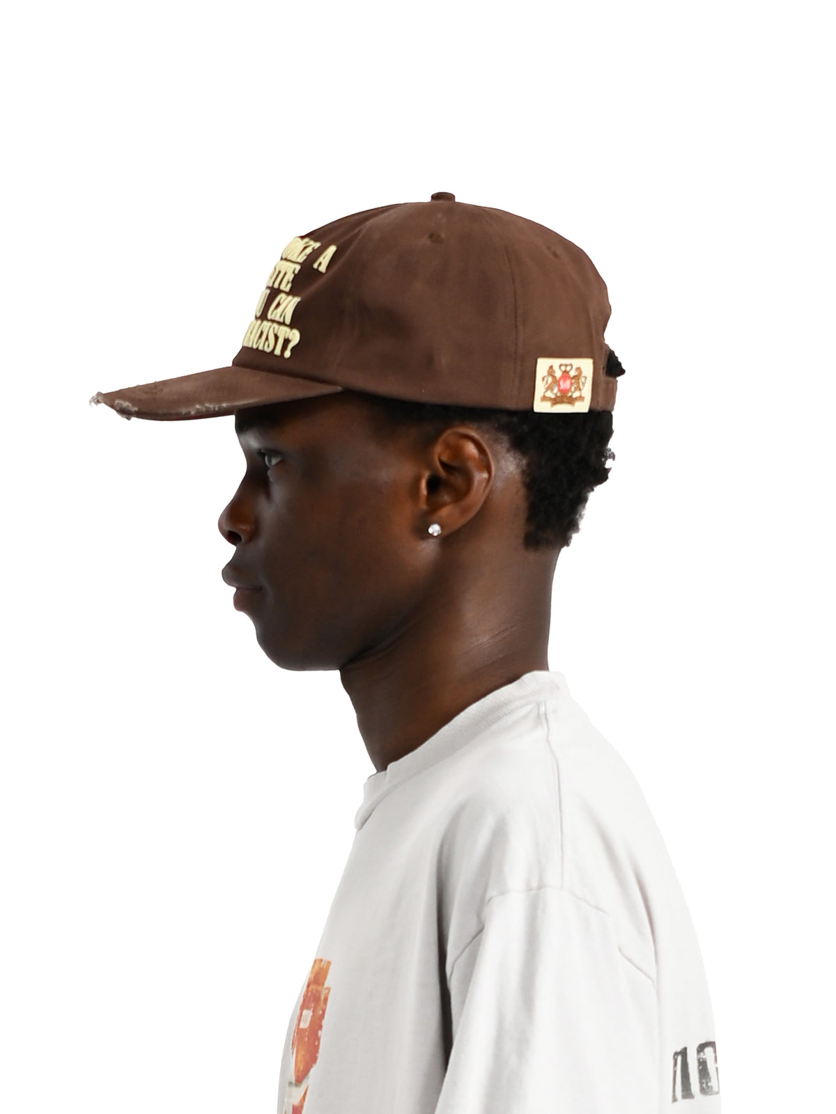 S.A.R. - Brown Puff Print Canvas Hat