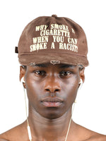 S.A.R. - Brown Puff Print Canvas Hat