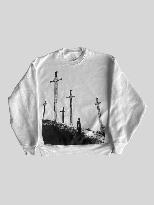 CLASH - White Heavyweight Crewneck