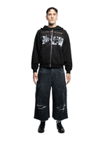 CRASHOUT - Heavyweight Zip-Up Hoodie Black