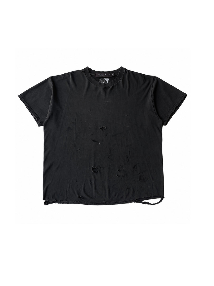 DISTRESSED SUNFADED T-SHIRT - BLACK