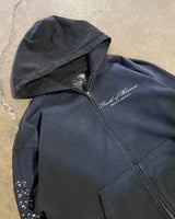 ECHOES - Distressed Zip-Up Hoodie