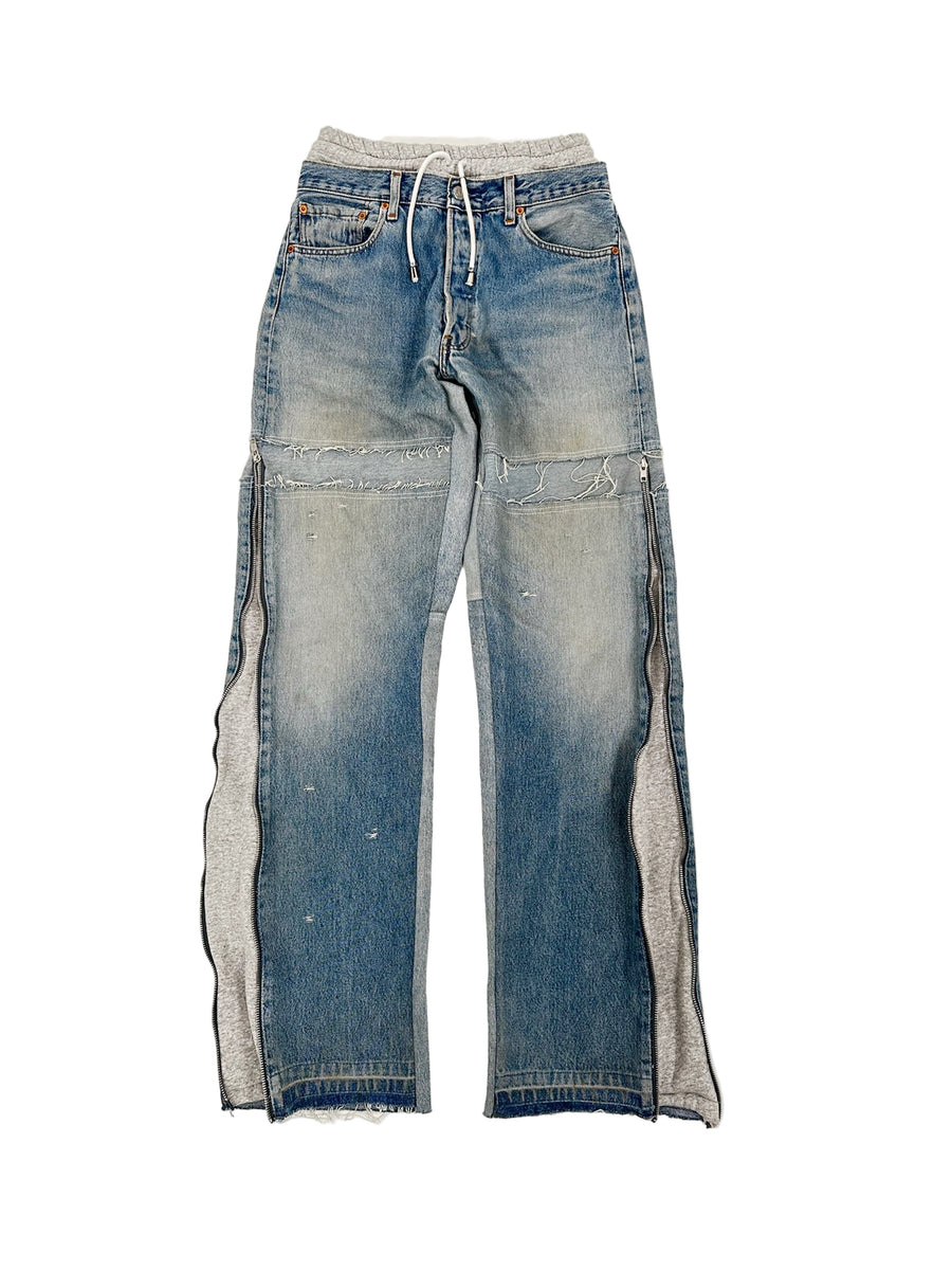 HYBRID ZIP DENIM - Light Wash