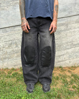 MOSES - Genuine Leather Knee Pad Denim