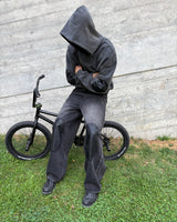 MOSES - Genuine Leather Elbow Patch hoodie