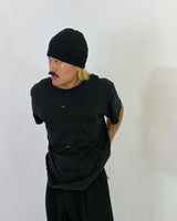 DISTRESSED SUNFADED T-SHIRT - BLACK
