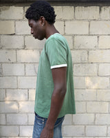 ASSAN RINGER TEE - Washed Green