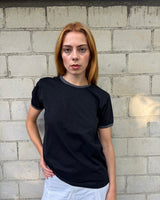 ASSAN RINGER TEE - Black / Grey