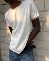 ASSAN RINGER TEE - White / Camo