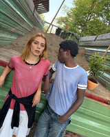 ASSAN RINGER TEE - Washed Red