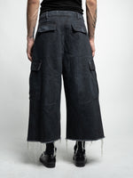 COMBAT - LONG CAMO JORTS BLACK