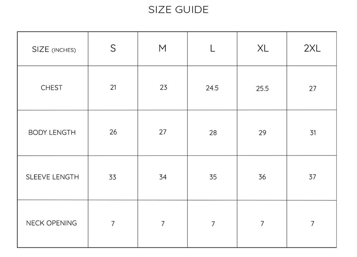 Size Guide for LITTLE DEVIL - Heavyweight Knitted Sweater