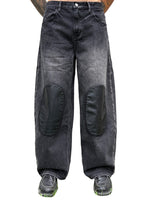 MOSES - Genuine Leather Knee Pad Denim