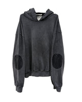 MOSES - Genuine Leather Elbow Patch hoodie