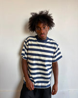 STRIPED BLANK TEE NAVY