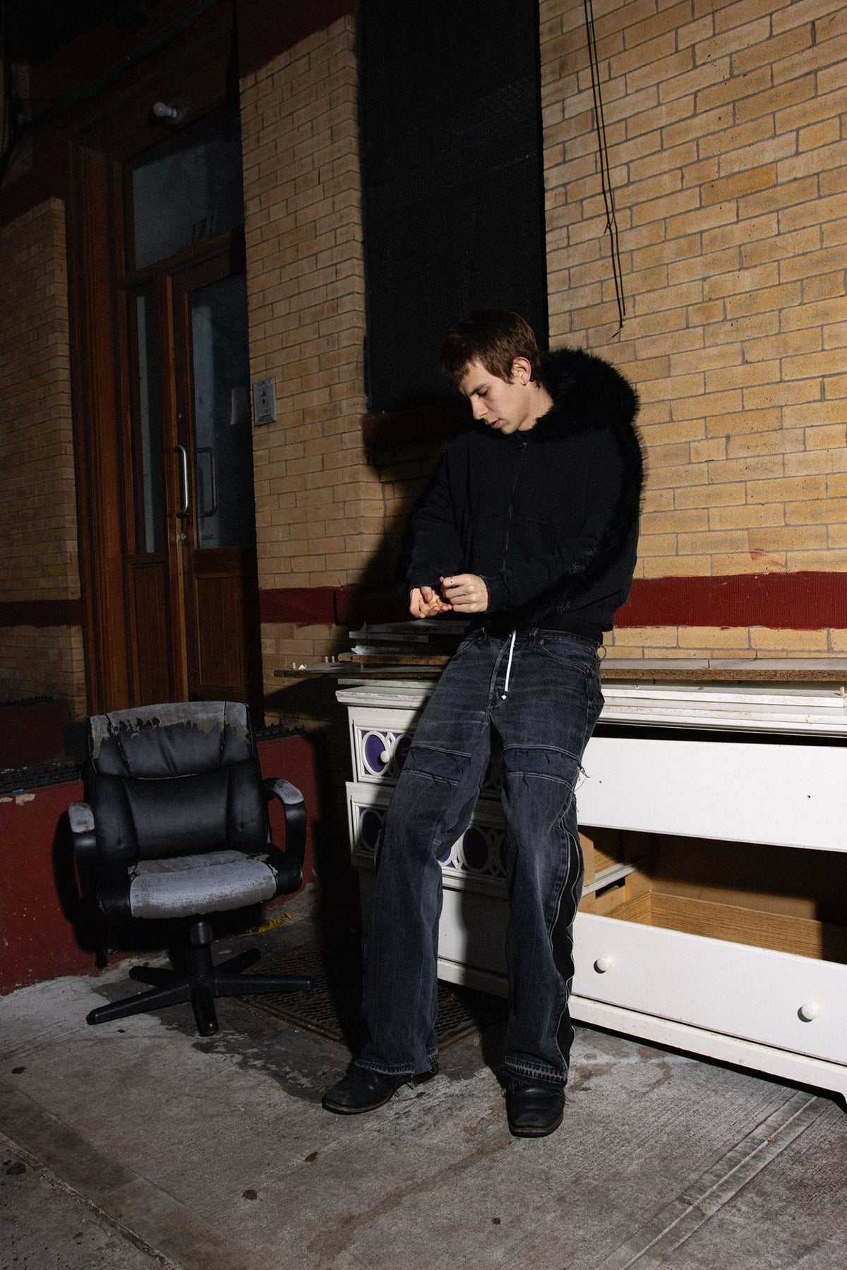 HYBRID SWEATDENIM - Dark Wash