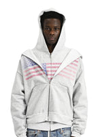 MADE IN AMERIKA - Heavyweight Zip-Up Hoodie Grey