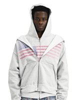 MADE IN AMERIKA - Heavyweight Zip-Up Hoodie Grey