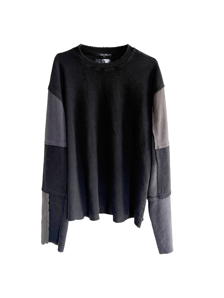 DISTRESSED PATCHWORK THERMAL - CHARCOAL