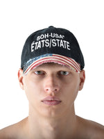 ÉTATS - Distressed Cap Black