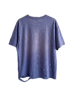 HUGO DISTRESSED GHOST POCKET TEE - OCEAN BLUE