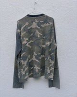 DISTRESSED PATCHWORK THERMAL - CAMO GREEN