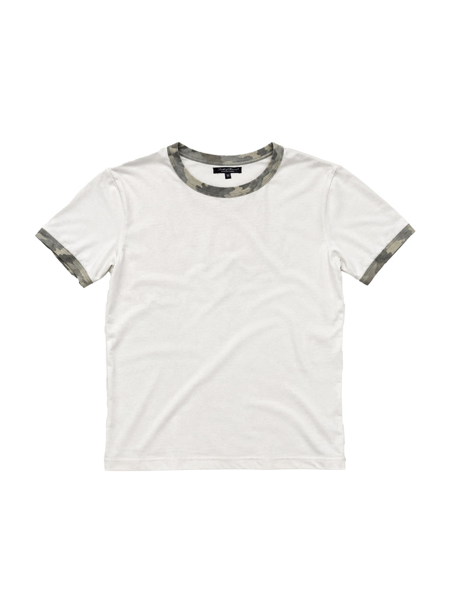 ASSAN RINGER TEE - White / Camo