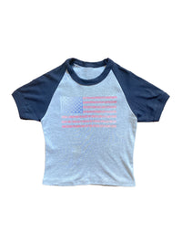 MADE IN AMERIKA - Ringer Baby Rib Top