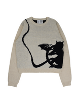 LITTLE DEVIL - Cream Mohair Knit Sweater