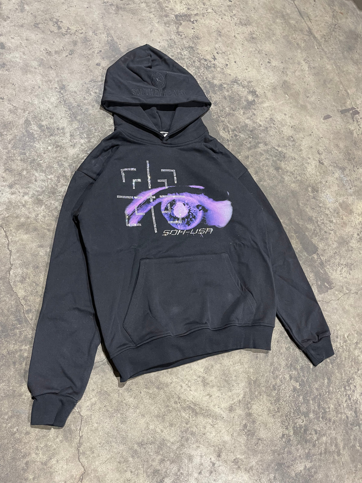 VISION - Heavyweight Print/Rhinestone Hoodie