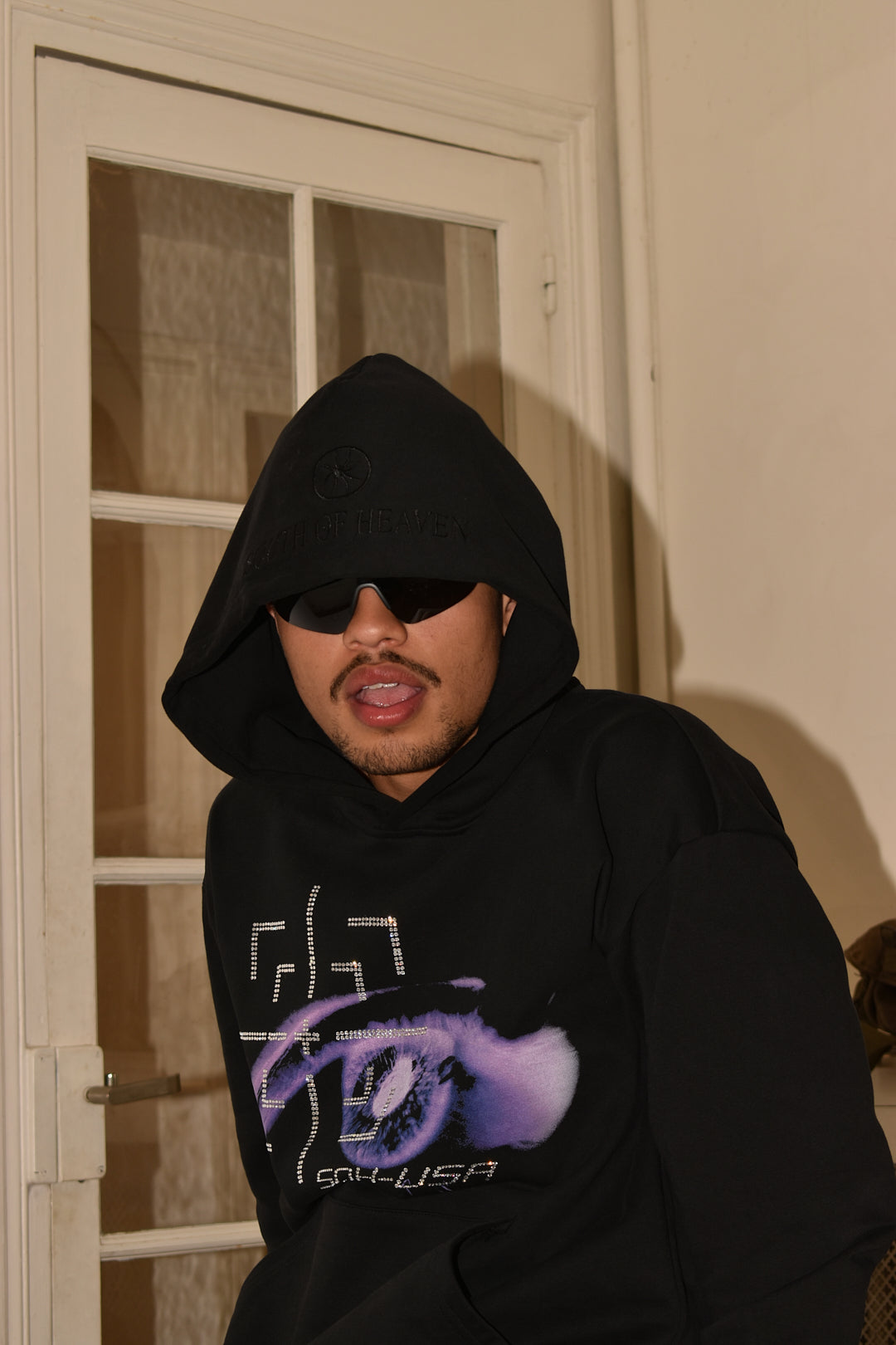 VISION - Heavyweight Print/Rhinestone Hoodie