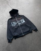 CRASHOUT - Heavyweight Zip-Up Hoodie Black
