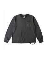 DISTRESSED POCKET LONGSLEEVE - ANTHRACITE