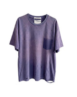 HUGO DISTRESSED GHOST POCKET TEE - VIOLET