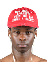 S.A.R. - Red Puff Print Canvas Hat