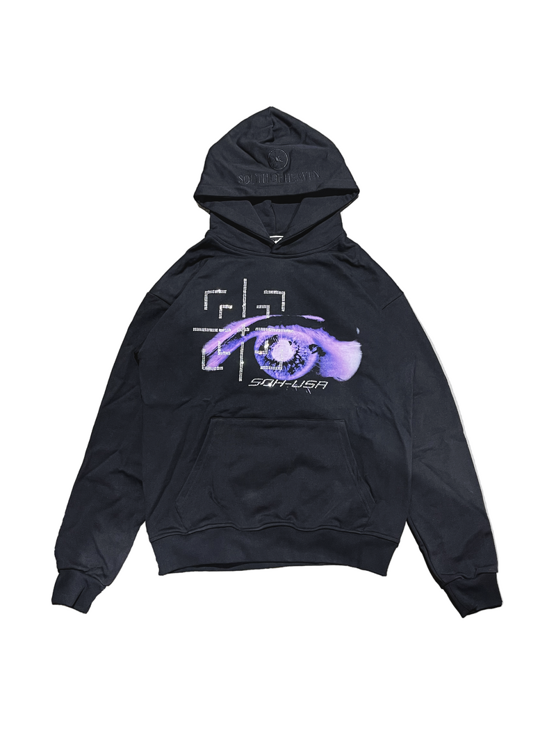 VISION - Heavyweight Print/Rhinestone Hoodie