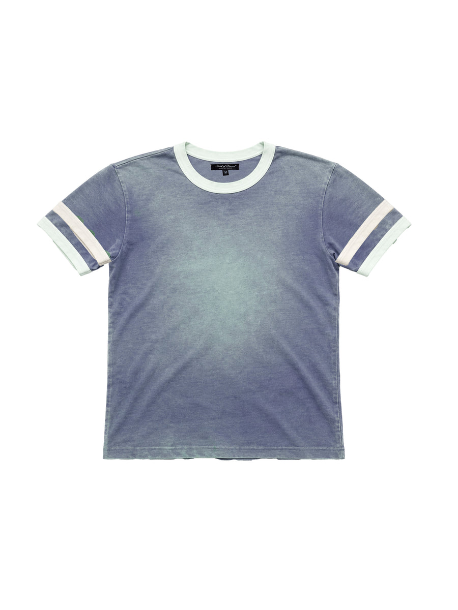 ASSAN RINGER TEE - Washed Blue