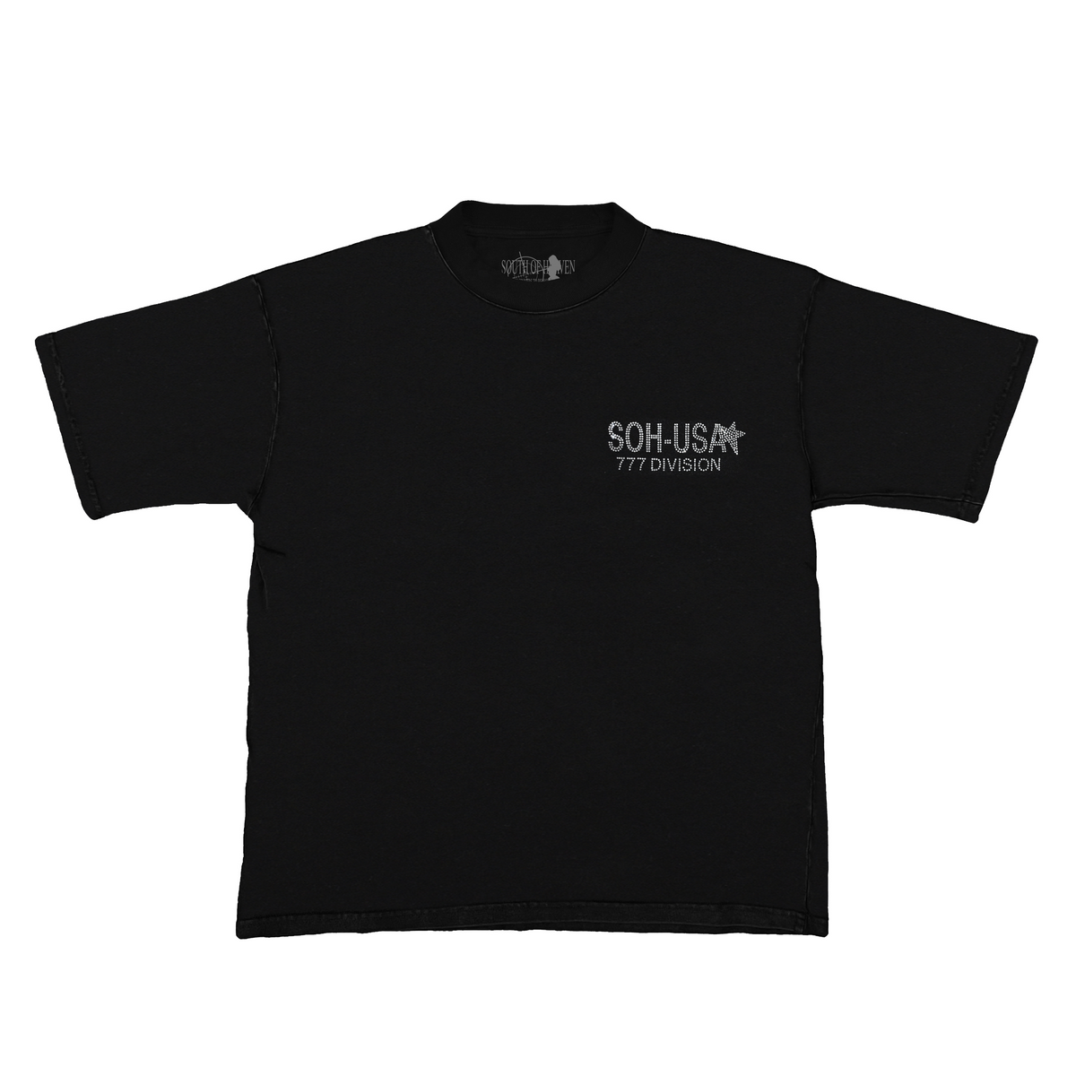 777 DIVISION - BACK + FRONT RHINESTONE TEE